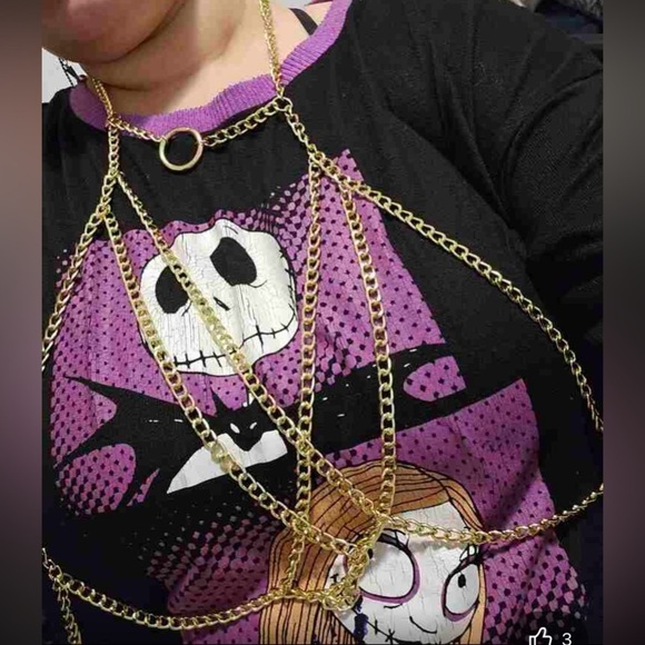 Plus Ring Linked Chain Detail Harness Bra size XL - Picture 7 of 11